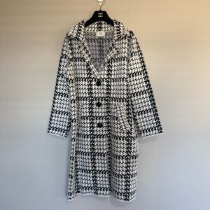 Society Club Women’s Cozy Houndstooth Plush Coat